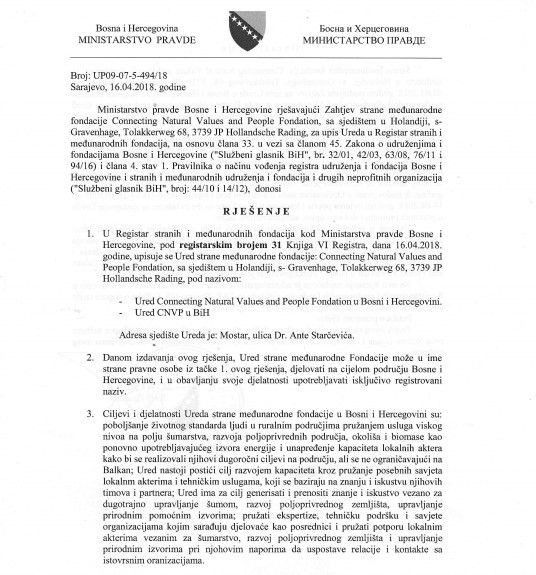 CNVP opens a branch office in Bosnia-Herzegovina